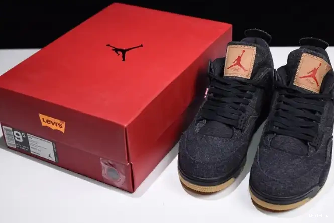 Rep TBK Air Jordan x 'black' Levi's 4 AO2571-001 0501